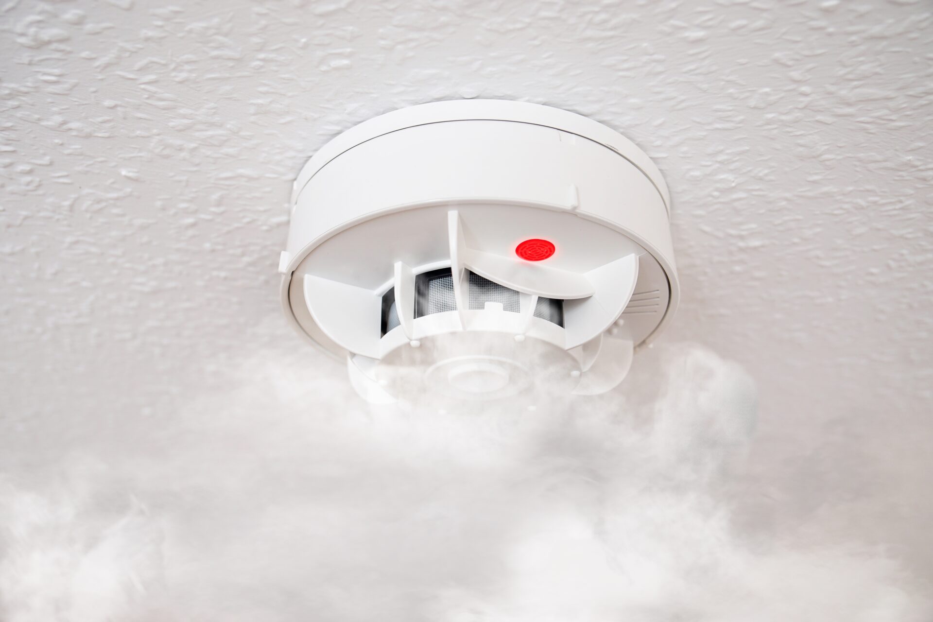 Smoke detector or household fire alarm at home - contact us for fire protection services